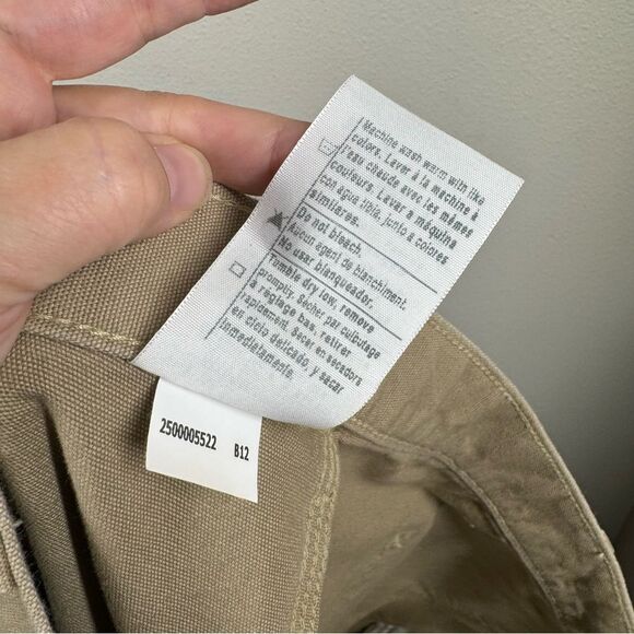 Carhartt B278 Tan Canvas Cargo Work Shorts 11 Inch Inseam Mens Size 50 - Picture 4 of 5